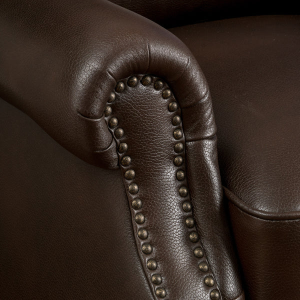 Gdf Studio Curtis Leather Recliner Club Chair