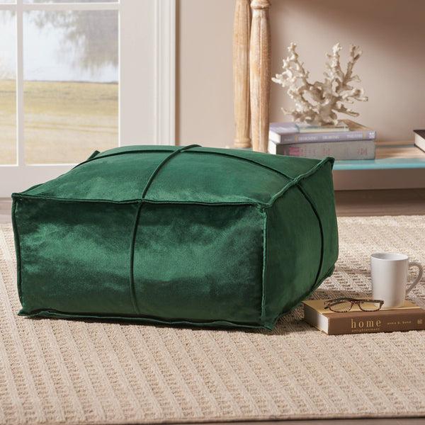 Gdf Studio Cytheria Velvet Square Bean Bag Ottoman