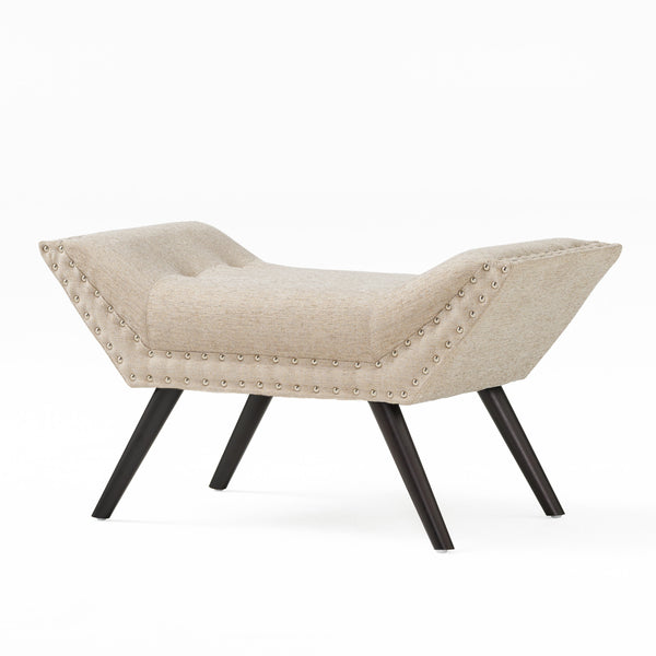 Gdf Studio Daniel Tufted Fabric Ottoman Footstool