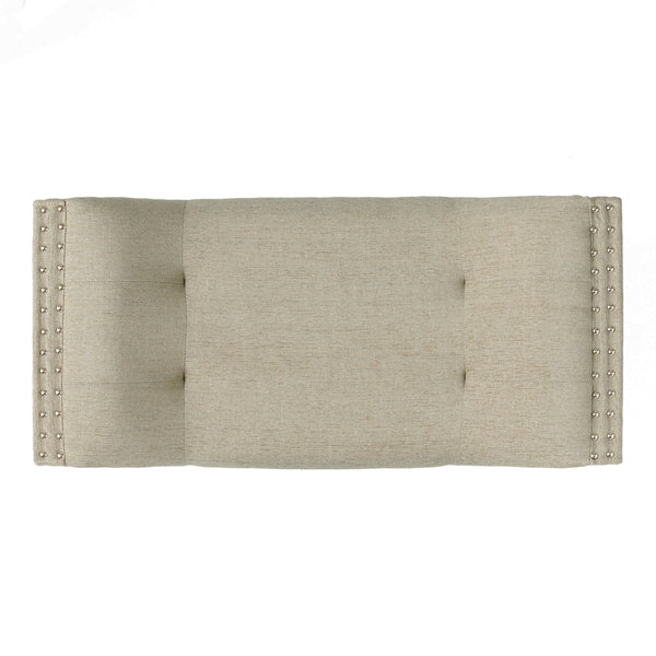 Gdf Studio Daniel Tufted Fabric Ottoman Footstool