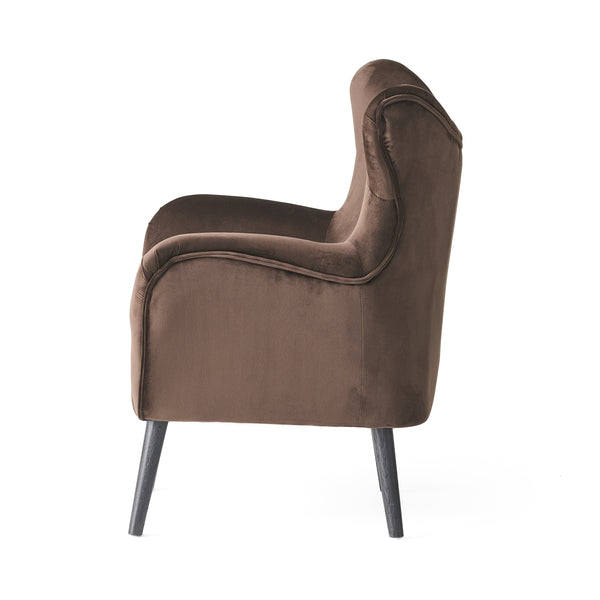 Gdf Studio Danielle Brown Velvet Arm Chair