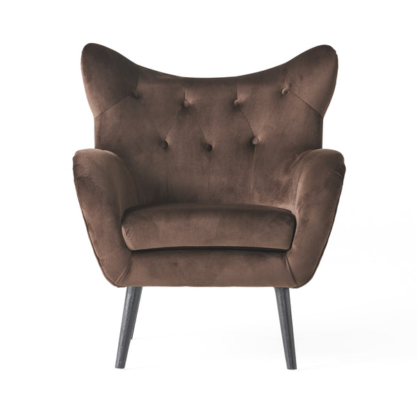 gdf studio Danielle Brown Velvet Arm Chair