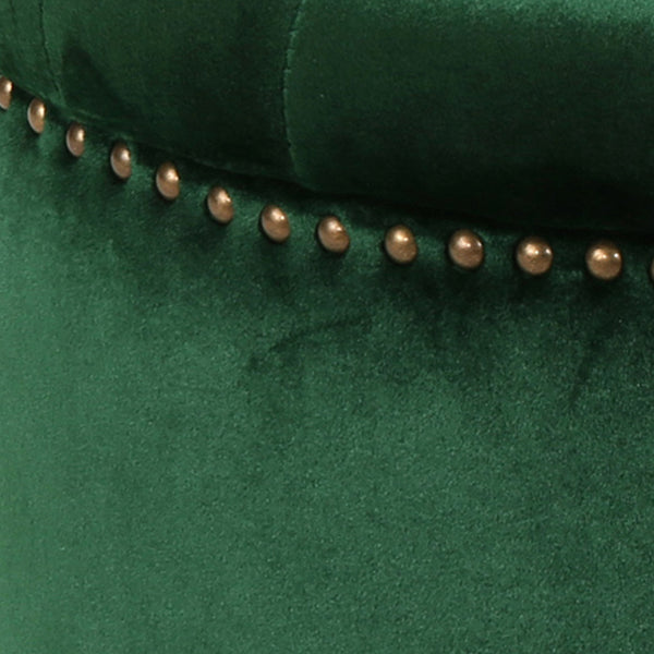 Gdf Studio Daralis Glam Velvet Tufted Ottoman