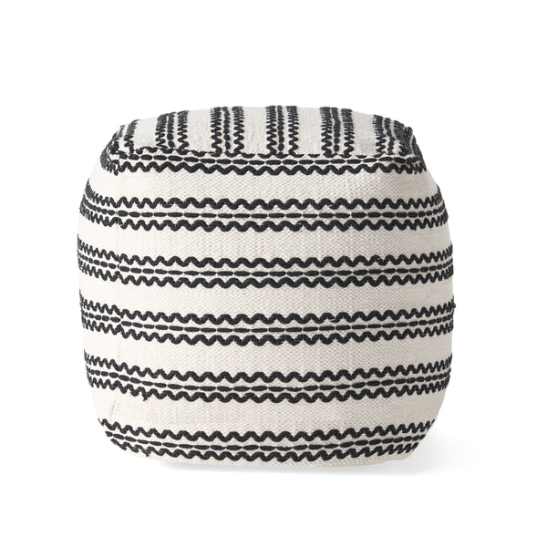 gdf studio Davis Handcrafted Boho Fabric Pouf
