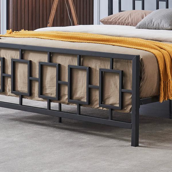 Gdf Studio Dawn Modern Iron King Bed Frame