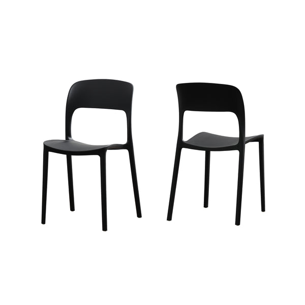 gdf studio Dean Outdoor Plastic Chairs (Set of 2)