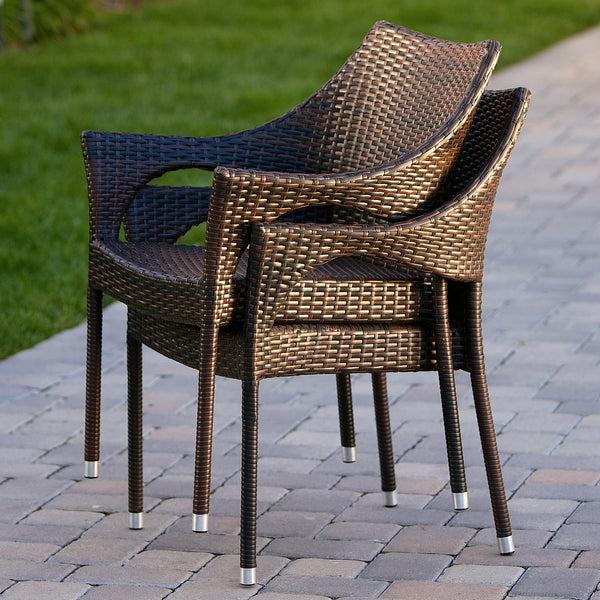Gdf Studio Del Mar Outdoor Wicker Chairs (Set Of 2)