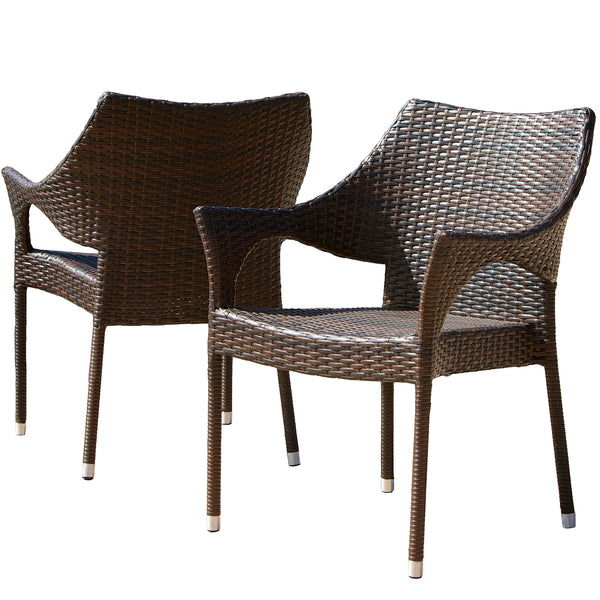 gdf studio Del Mar Outdoor Wicker Chairs (Set of 2)
