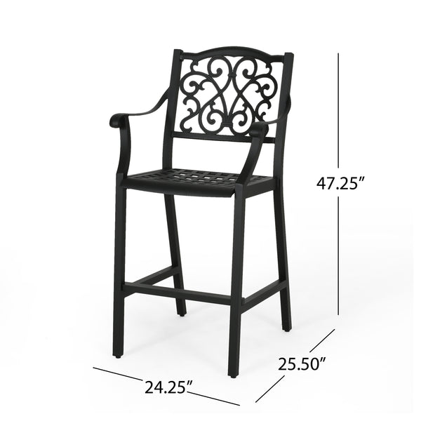 Gdf Studio Del Outdoor 28" Aluminum Barstools