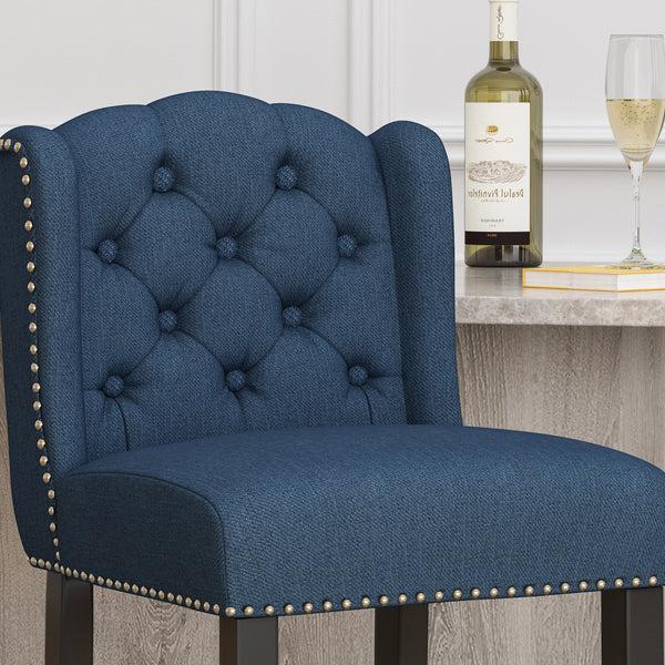 Gdf Studio Denisa Wingback Barstool