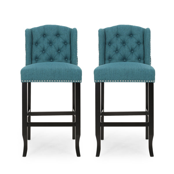 Gdf Studio Denisa Wingback Barstool (Set Of 2)