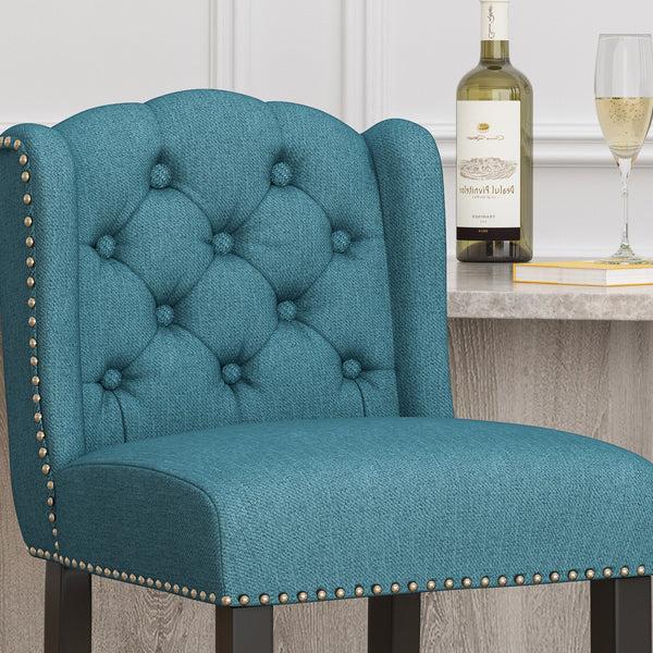 Gdf Studio Denisa Wingback Barstool (Set Of 2)