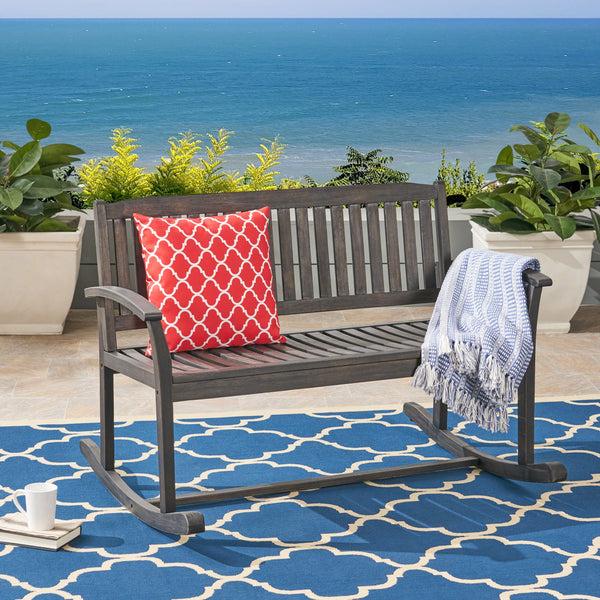 Gdf Studio Dexter Patio Rocking Love Seat
