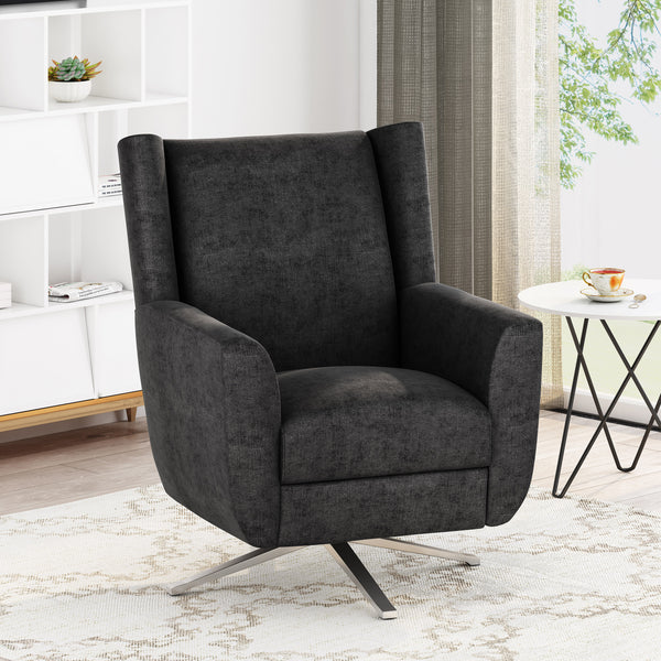 gdf studio Dezi Contemporary Fabric Swivel Chair