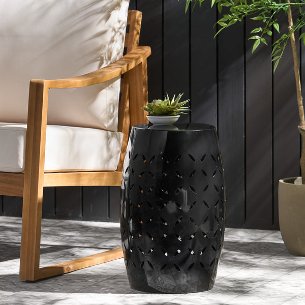 Gdf Studio Dione Outdoor 12-inch Iron Side Table