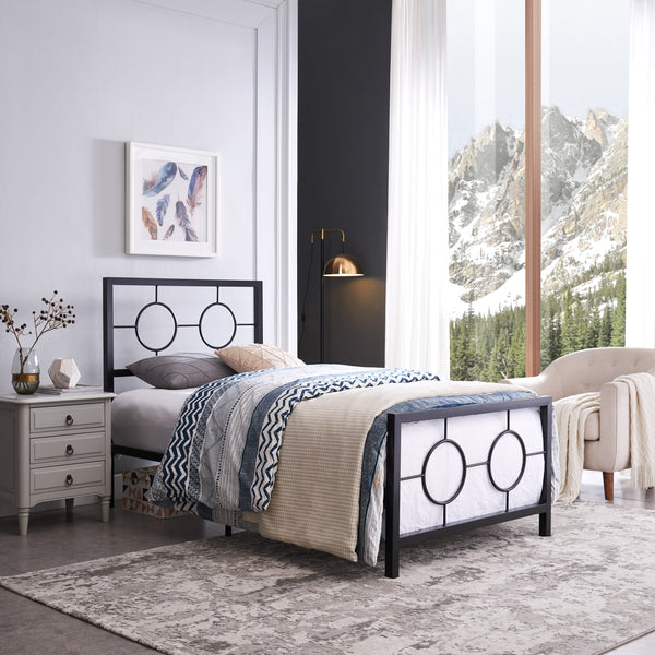 gdf studio Doris Modern Iron Twin Bed
