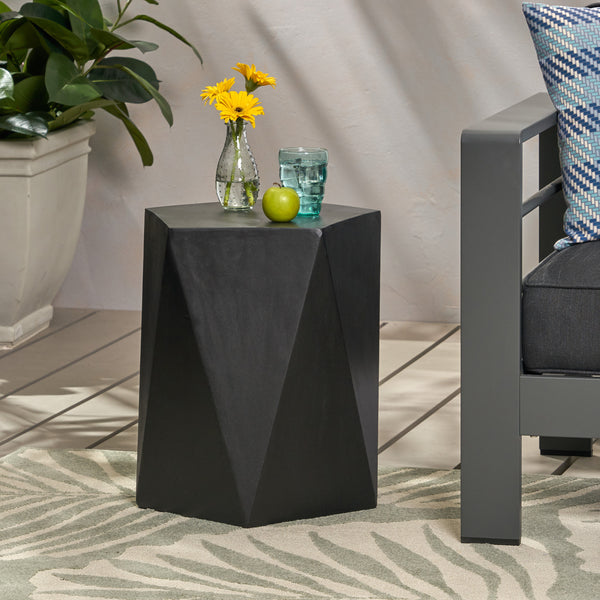 gdf studio Dunn Outdoor Modern Side Table