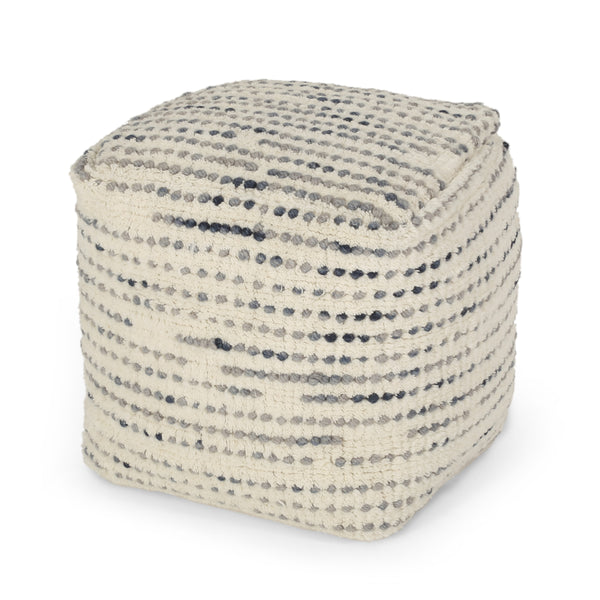 Gdf Studio Eakly Handcrafted Boho Fabric Cube Pouf