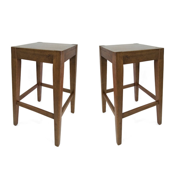 Gdf Studio Elaina 26" Wooden Counter Stool (Set Of 2)