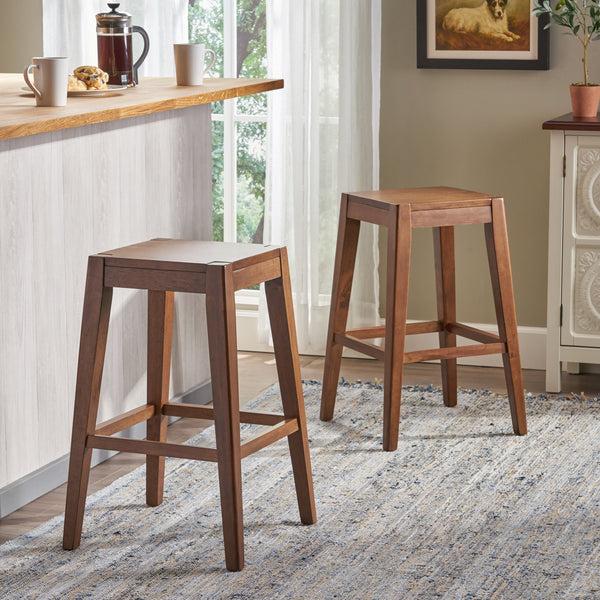 Gdf Studio Elaina 26" Wooden Counter Stool (Set Of 2)
