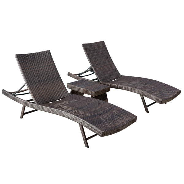 gdf studio Eliana 3pc Wicker Chaise Lounge Set