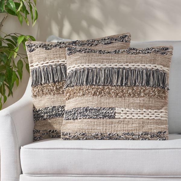 Gdf Studio Ellana Hand-Loomed Boho Throw Pillow