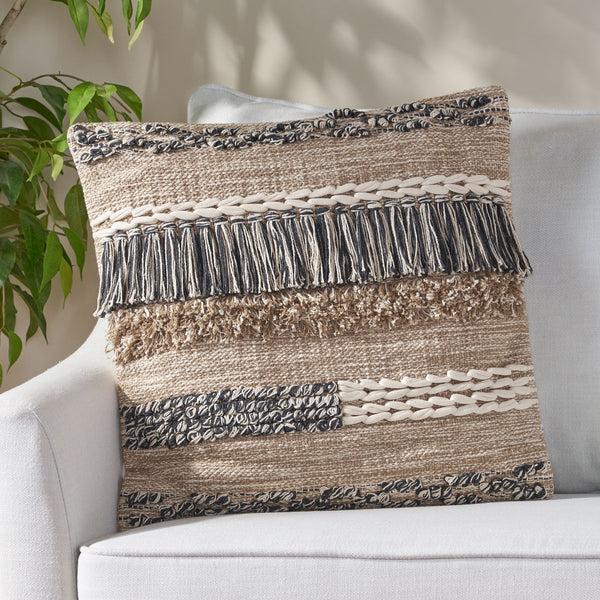 gdf studio Ellana Hand-Loomed Boho Throw Pillow