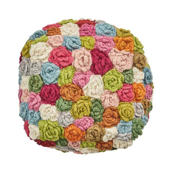 Gdf Studio Ellyanna Boho Wool Ottoman Pouf