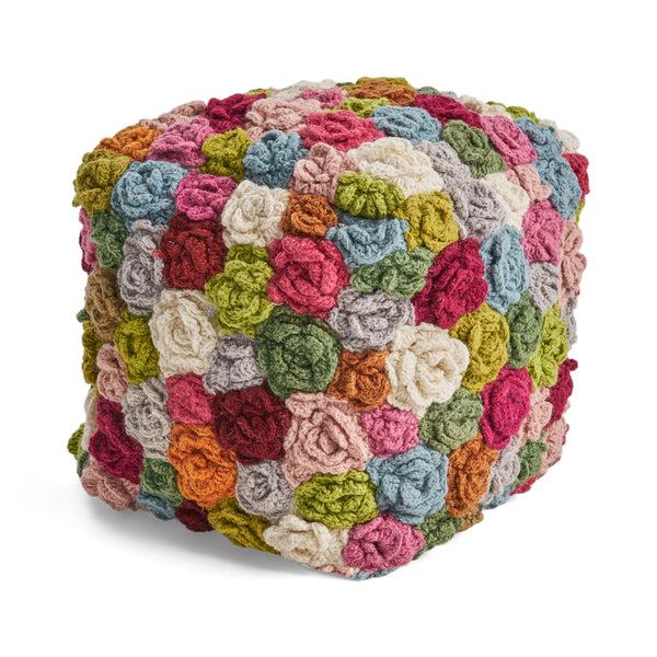 gdf studio Ellyanna Boho Wool Ottoman Pouf