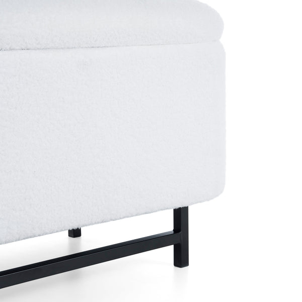 Gdf Studio Elowene Fabric Storage Ottoman Bench