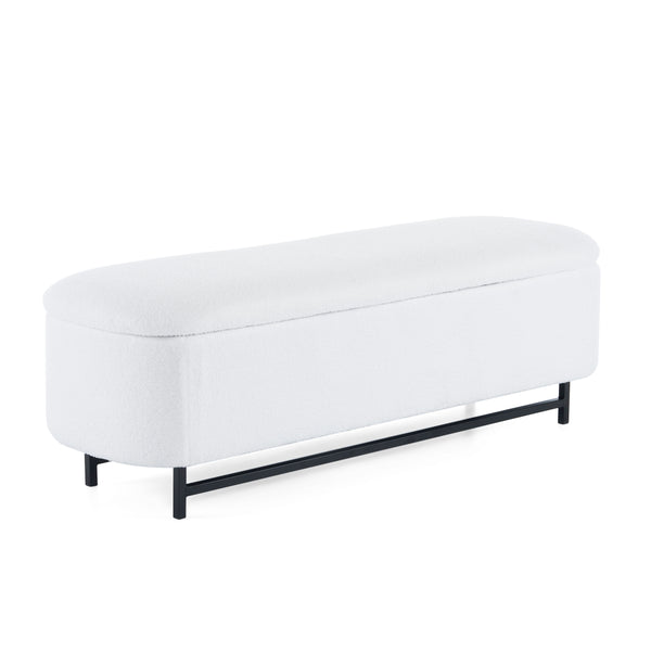 gdf studio Elowene Fabric Storage Ottoman Bench