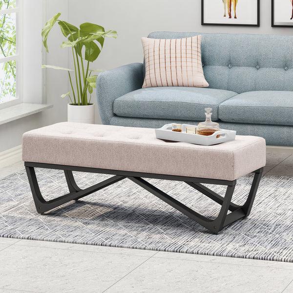 Gdf Studio Emily Contemporary Fabric Ottoman Bench