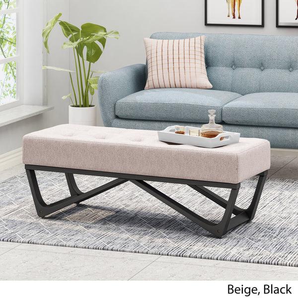 Gdf Studio Emily Contemporary Fabric Ottoman Bench