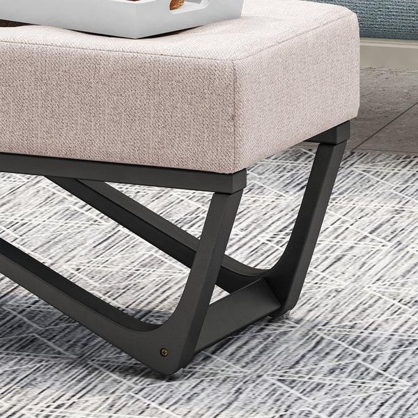 Gdf Studio Emily Contemporary Fabric Ottoman Bench