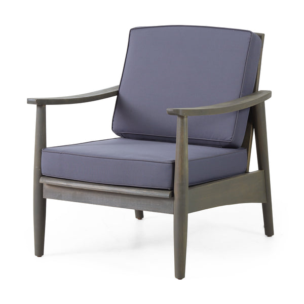 gdf studio Emmry Outdoor Acacia Wood Club Chair