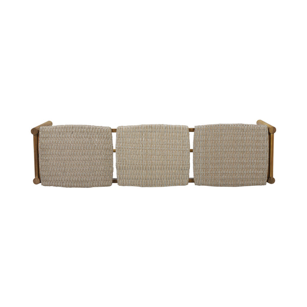 Gdf Studio Erick Outdoor 3 Seater Wicker Bench