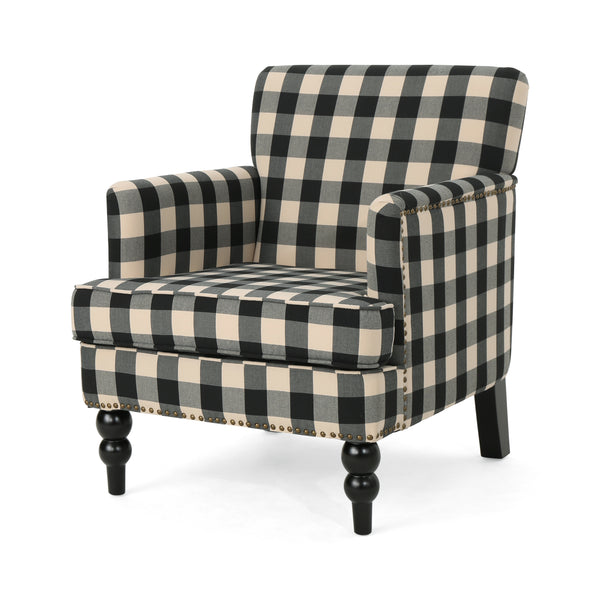 Gdf Studio Eve Tufted Fabric Club Chair