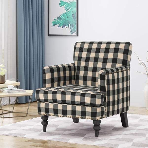 Gdf Studio Eve Tufted Fabric Club Chair