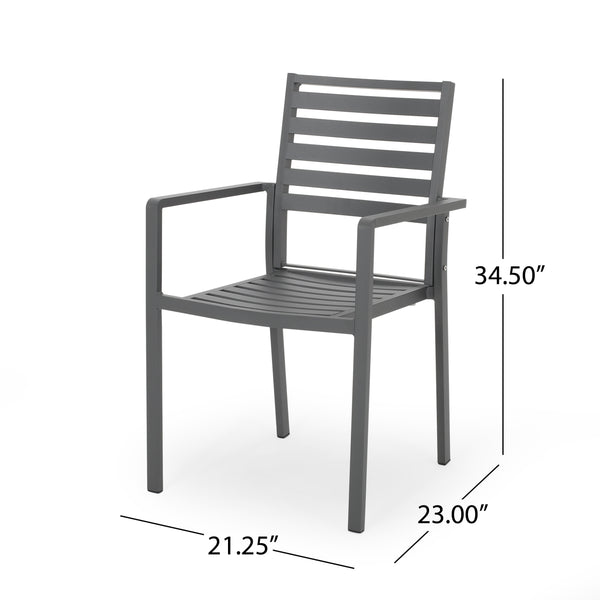 Gdf Studio Fatiha 6 Seater Aluminum Dining Set