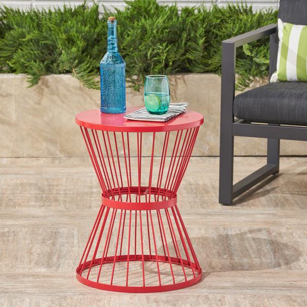 Gdf Studio Fern Outdoor 16 Inch Iron Side Table