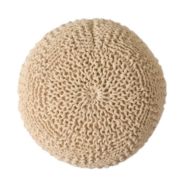 Gdf Studio Flovilla Modern Knitted Round Pouf