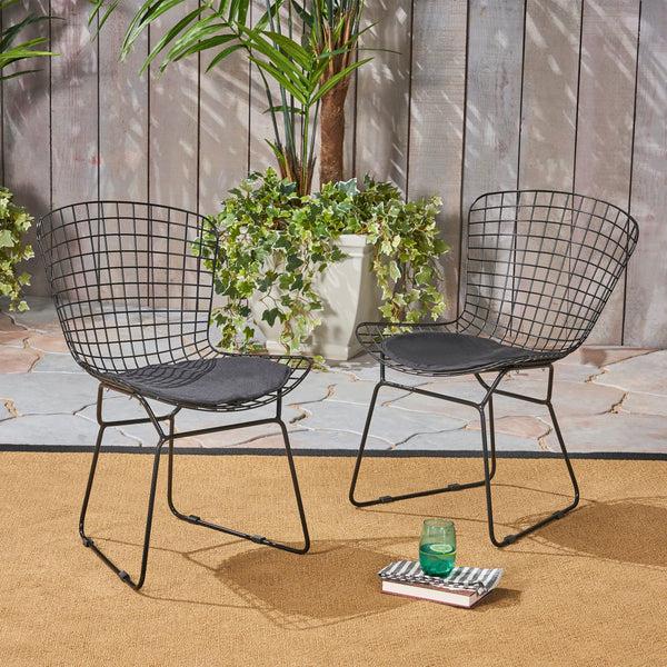 Gdf Studio Fonda Outdoor Iron Chairs (Set Of 2)