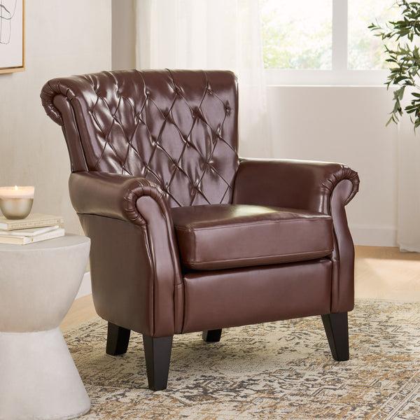 Gdf Studio Franklin Indoor Leather Club Chair