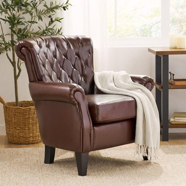 Gdf Studio Franklin Indoor Leather Club Chair