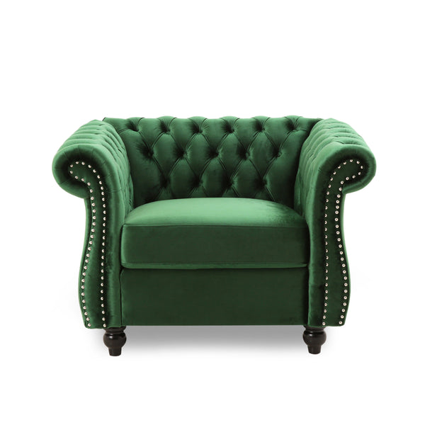Gdf Studio Galilea Chesterfield Velvet Club Chair