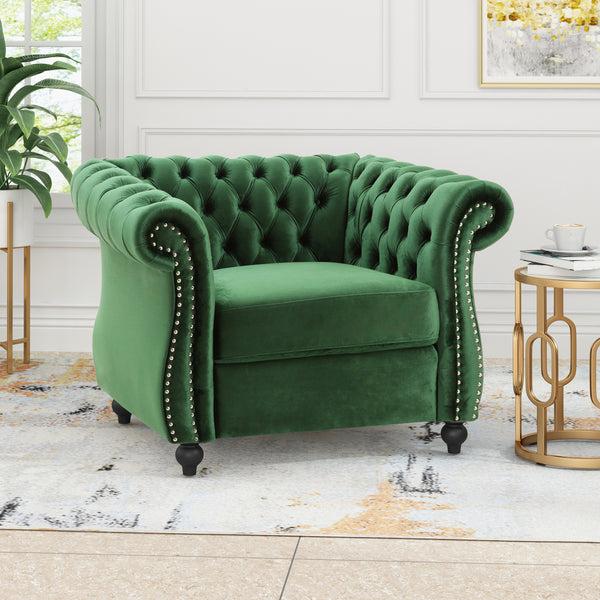 gdf studio Galilea Chesterfield Velvet Club Chair