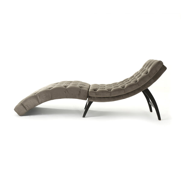 Gdf Studio Garamond Tufted Velvet Chaise Lounge