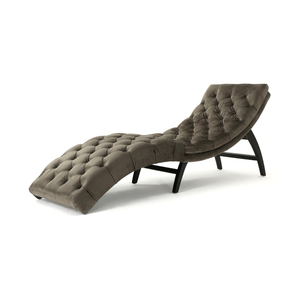 Gdf Studio Garamond Tufted Velvet Chaise Lounge