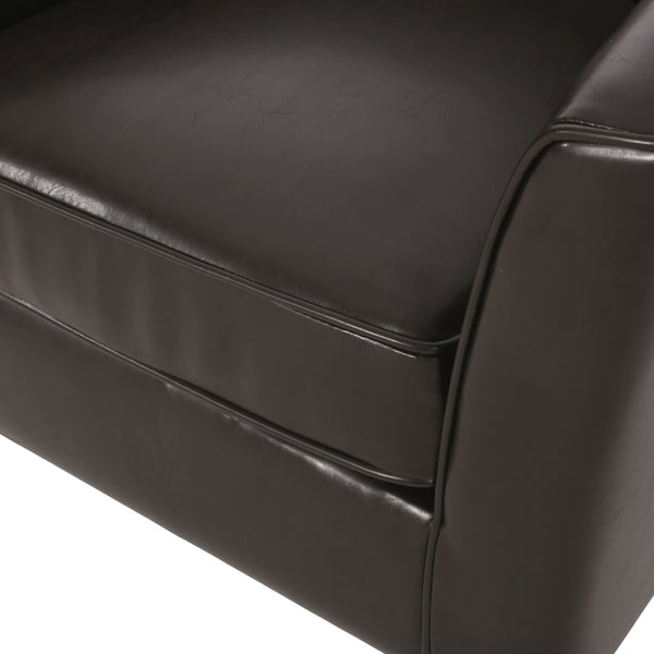 Gdf Studio Gelston Brown Leather Club Chair