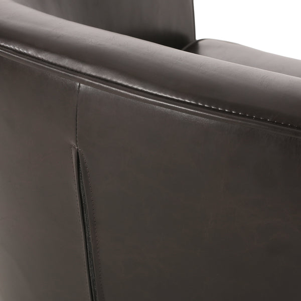 Gdf Studio Gelston Brown Leather Club Chair